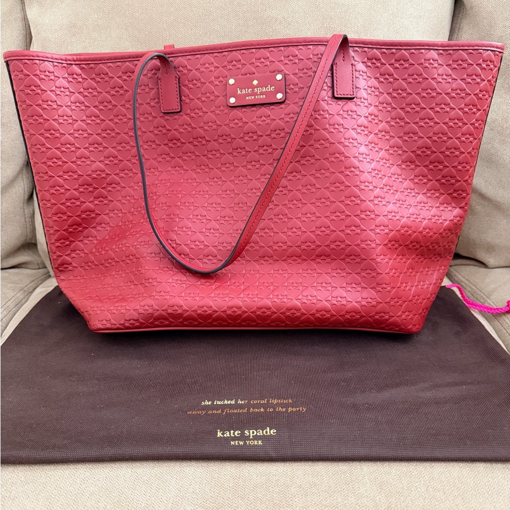 Kate Spade Embossed Red Tote